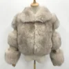 High-End Fox Fur Leather Jacket - Enenesis