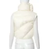 Simple Sleeveless Scarf Warm Coat - Enenesis