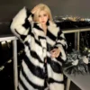 Spice Thick Zebra Fur Winter Coat - Enenesis