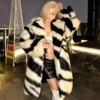 Spice Thick Zebra Fur Winter Coat - Enenesis